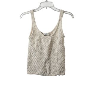 Daphnea Paris Crochet Sleeveless Cottagecore Beachy Spaghetti Strap Tank Top SM